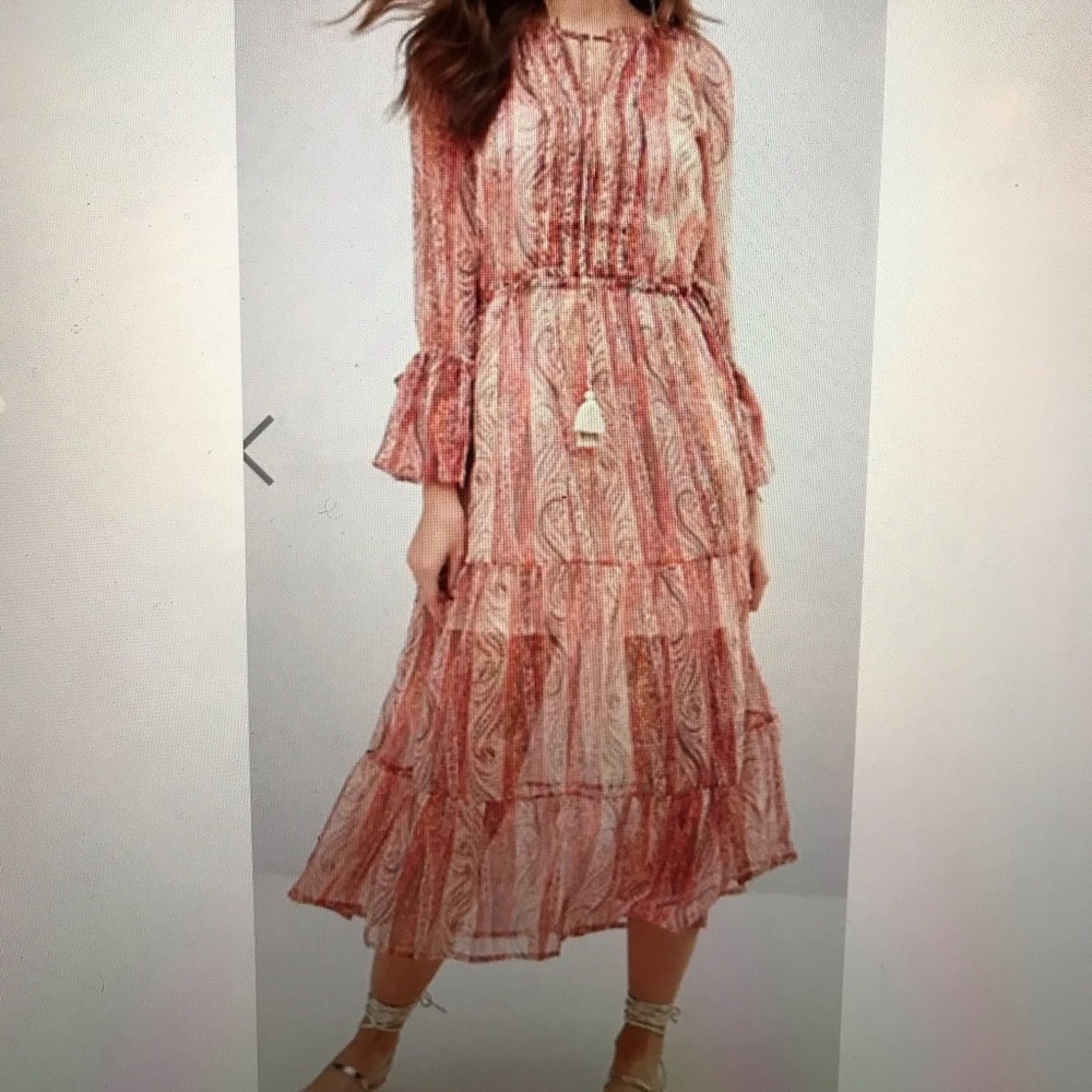 French Connection Paisley Midi Dress Size S